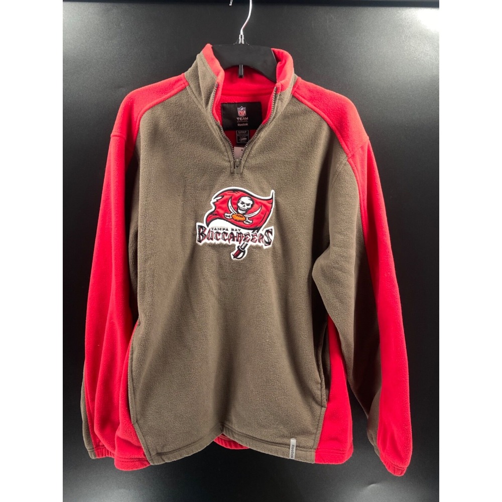 NFL Tampa Bay Buccaneers‎ Mens Size Small Quarter Zip Fleece Pullover Reebok